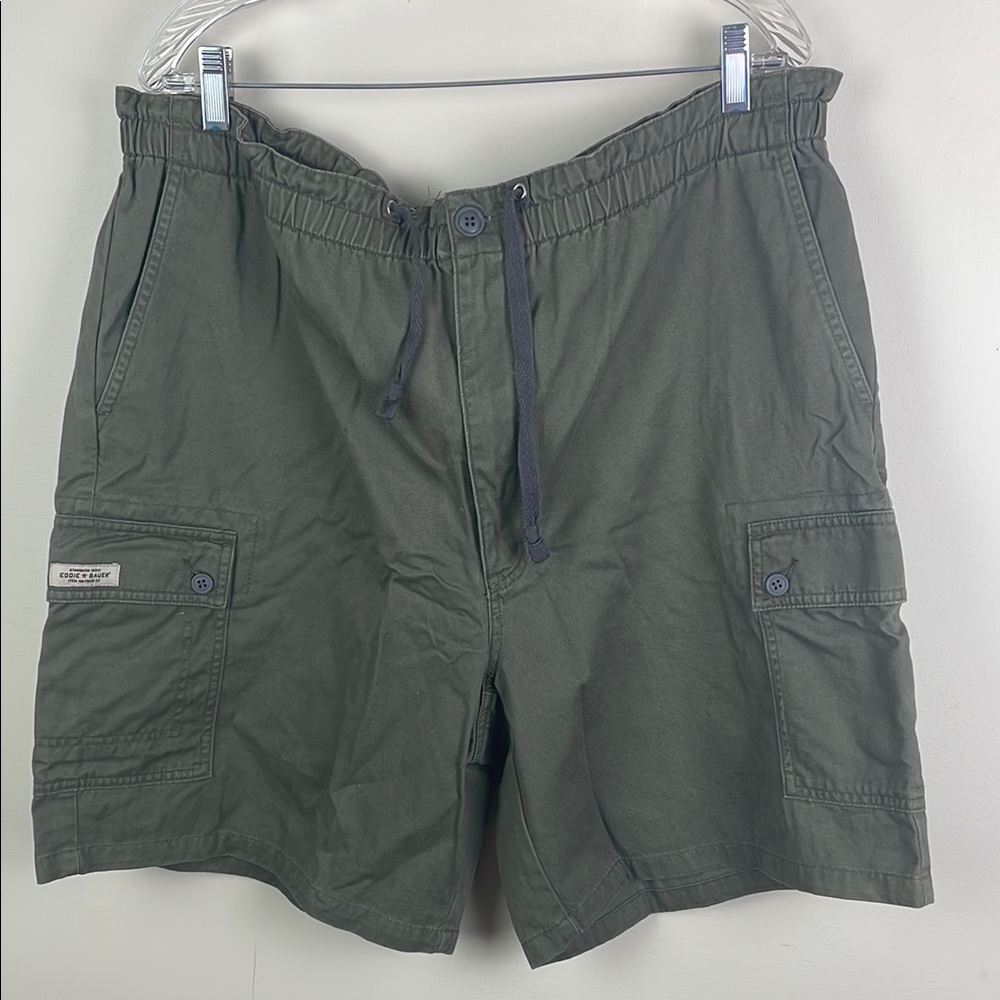 Vintage Eddie Bauer Green Cargo Shorts Outdoor Essential